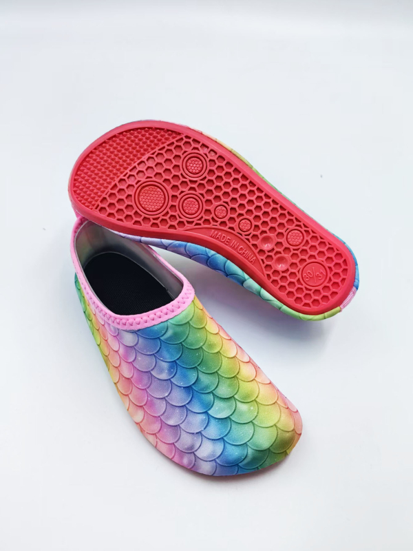 Детски обувки за речни походи, Лайкра горна част, EVA средна подметка, естествен каучук подметка, нисък връх