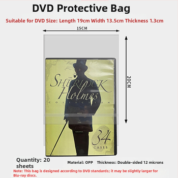 Θήκη προστασίας CD/DVD/Blu-ray — Διαφανής θήκη δίσκου, αυτοσφράγιση, νάιλον πλέγμα, Τύπος Sealed, Κωδικός προϊόντος Fiupeuiroritwr