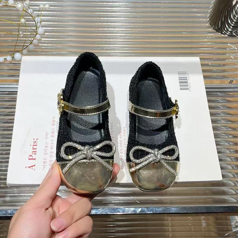 Κοριτσίστικα Παπούτσια από Πατενταρισμένο Δέρμα, Χαμηλός Άνω, Κούμπωμα με Αγκράφα, Αντιολισθητική Σόλα, Κορεατικό Στυλ