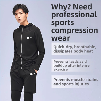 Ανδρικό αθλητικό σετ τρεξίματος – δύο τεμάχια, διαπνέον, απομάκρυνση υγρασίας, γρήγορο στέγνωμα, στρογγυλός λαιμός, βραχείς μανίκες, πολυεστέρας-ελαστάν