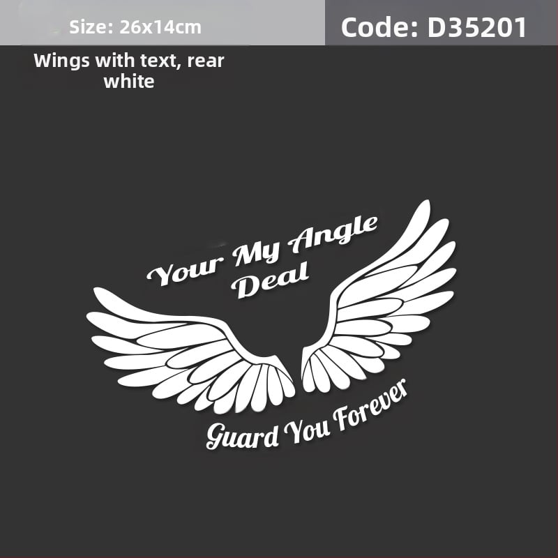 Autó karosszériára szánt matrica – Angyal szárnyai, 3D matrica, Totem minta, mágneses rögzítés
