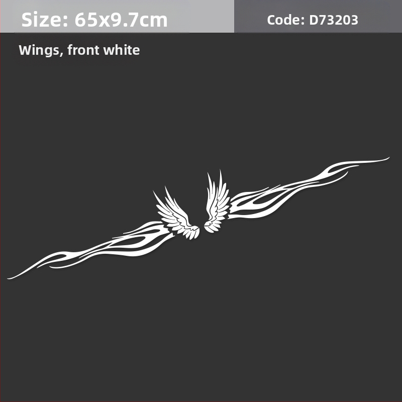 Autó karosszériára szánt matrica – Angyal szárnyai, 3D matrica, Totem minta, mágneses rögzítés