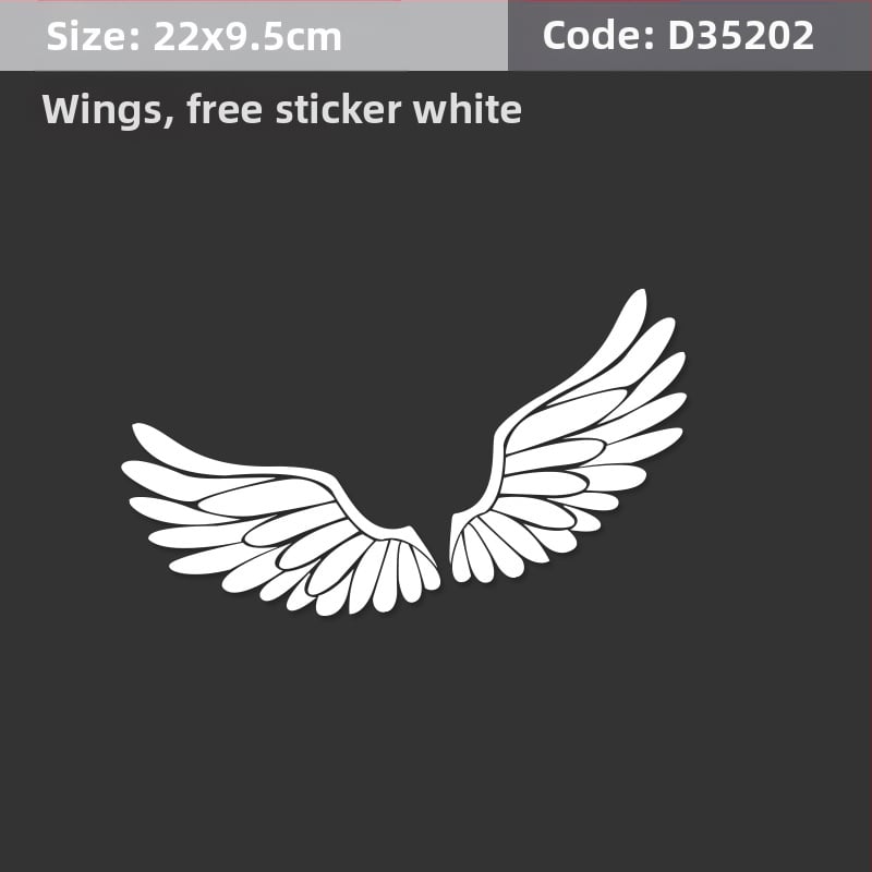 Autó karosszériára szánt matrica – Angyal szárnyai, 3D matrica, Totem minta, mágneses rögzítés