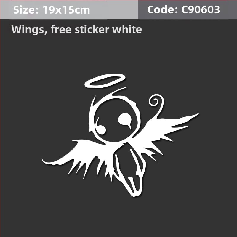 Autó karosszériára szánt matrica – Angyal szárnyai, 3D matrica, Totem minta, mágneses rögzítés