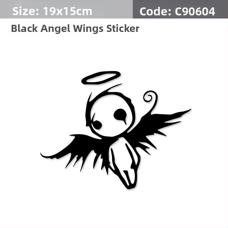 Autó karosszériára szánt matrica – Angyal szárnyai, 3D matrica, Totem minta, mágneses rögzítés