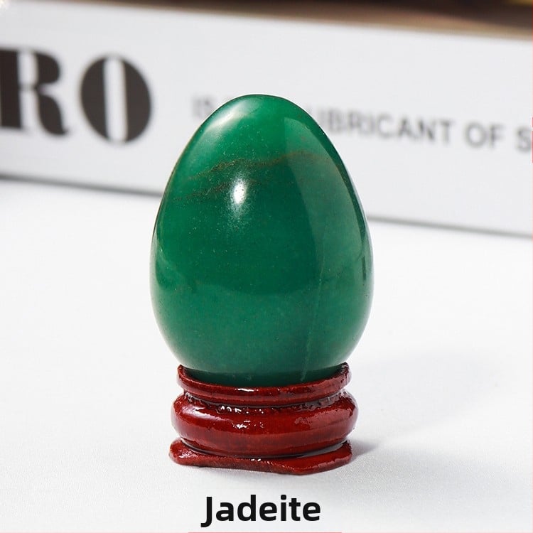 Διακοσμητικό κρυσταλλινο αυγό για διακόσμηση, φυσικός κρύσταλλος, οβάλ σχήμα, λείανση και γυάλισμα, δυνατότητα παραμετροποίησης