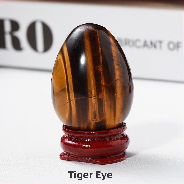 Διακοσμητικό κρυσταλλινο αυγό για διακόσμηση, φυσικός κρύσταλλος, οβάλ σχήμα, λείανση και γυάλισμα, δυνατότητα παραμετροποίησης