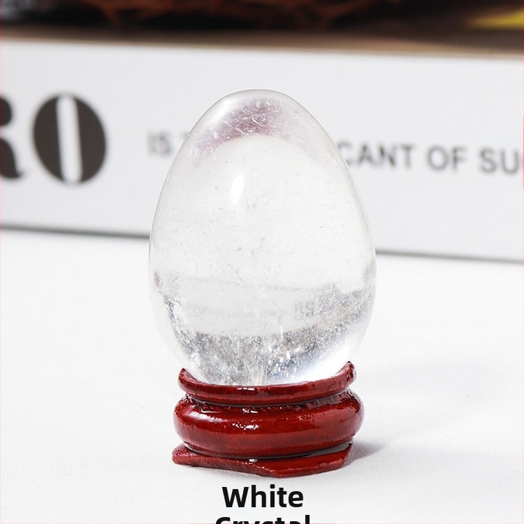 Διακοσμητικό κρυσταλλινο αυγό για διακόσμηση, φυσικός κρύσταλλος, οβάλ σχήμα, λείανση και γυάλισμα, δυνατότητα παραμετροποίησης