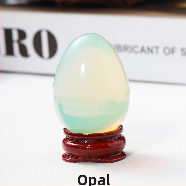 Διακοσμητικό κρυσταλλινο αυγό για διακόσμηση, φυσικός κρύσταλλος, οβάλ σχήμα, λείανση και γυάλισμα, δυνατότητα παραμετροποίησης