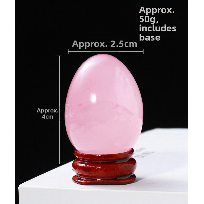 Кристално яйце за украса, естествен камък, овална форма, шлайфано и полирано, възможност за персонализация