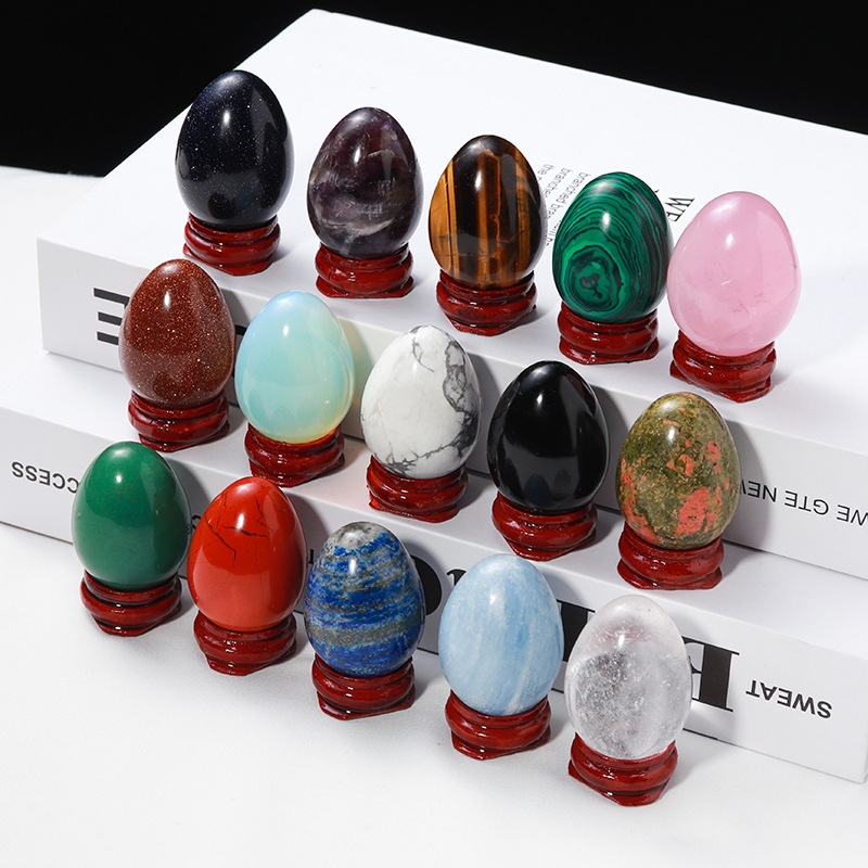 Διακοσμητικό κρυσταλλινο αυγό για διακόσμηση, φυσικός κρύσταλλος, οβάλ σχήμα, λείανση και γυάλισμα, δυνατότητα παραμετροποίησης