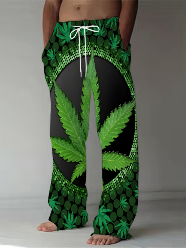 Ērtas sporta ikdienas bikses ar brīvu piegriezumu, viduklis vidējā augstumā, šņorēšana, ģeometrisks raksts