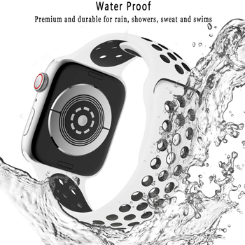 Силиконова каишка за Apple Watch от Bimei Biyou, закопчалка с щифт, персонализиран размер на интерфейса, тегло 15 g