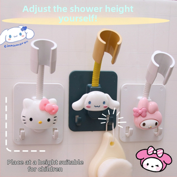 Στήριγμα κεφαλής ντους με αυτοκόλλητη τοποθέτηση χωρίς διάτρηση – ρυθμιζόμενο, πλαστικό αξεσουάρ μπάνιου