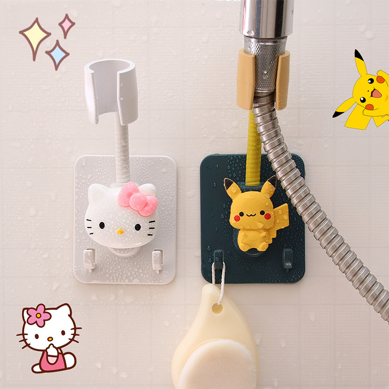 Στήριγμα κεφαλής ντους με αυτοκόλλητη τοποθέτηση χωρίς διάτρηση – ρυθμιζόμενο, πλαστικό αξεσουάρ μπάνιου