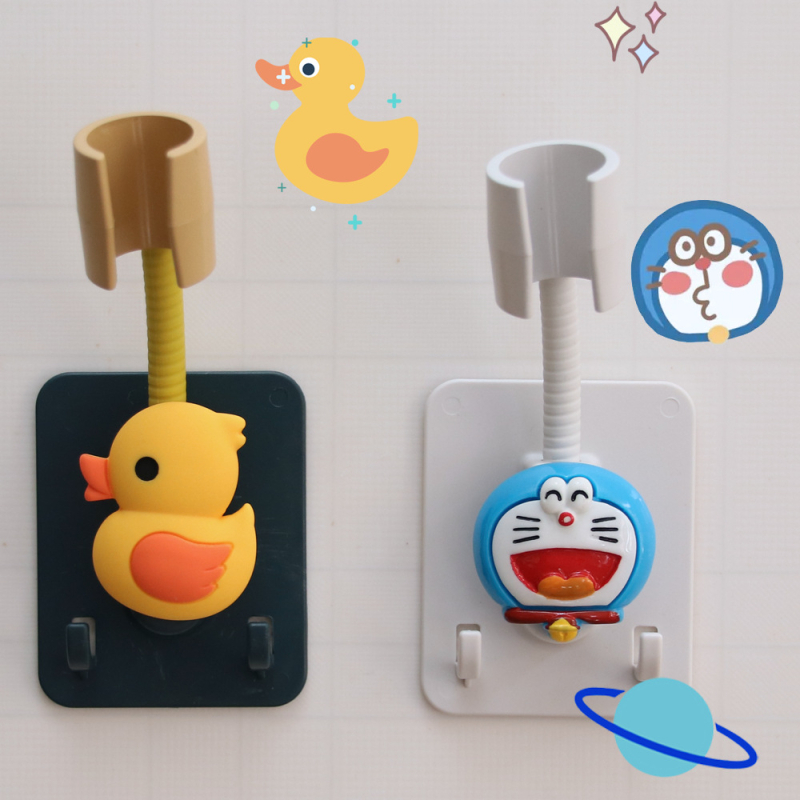 Στήριγμα κεφαλής ντους με αυτοκόλλητη τοποθέτηση χωρίς διάτρηση – ρυθμιζόμενο, πλαστικό αξεσουάρ μπάνιου