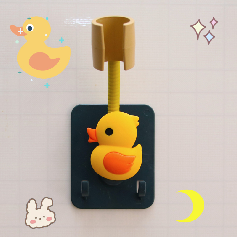 Στήριγμα κεφαλής ντους με αυτοκόλλητη τοποθέτηση χωρίς διάτρηση – ρυθμιζόμενο, πλαστικό αξεσουάρ μπάνιου