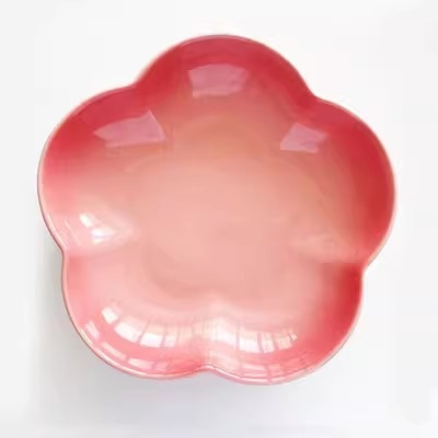 Πορσελάνινο πιάτο σε σκανδιναβικό στυλ, ακανόνιστο σχήμα, κατάλληλο για μικροκύματα