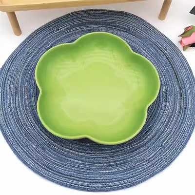 Πορσελάνινο πιάτο σε σκανδιναβικό στυλ, ακανόνιστο σχήμα, κατάλληλο για μικροκύματα