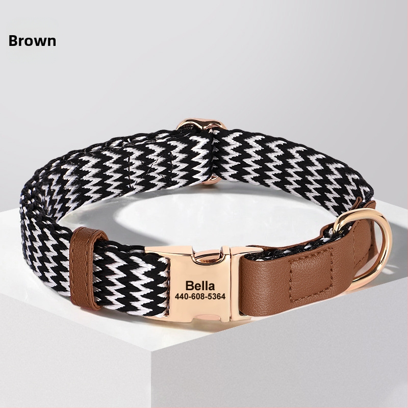 Κολάρο σκύλου με χαραγμένη ετικέτα κατά της απώλειας, Υλικό Mohair, Μάρκα Feiyu, κατάλληλο για όλους τους σκύλους, Κωδικός 759849768829