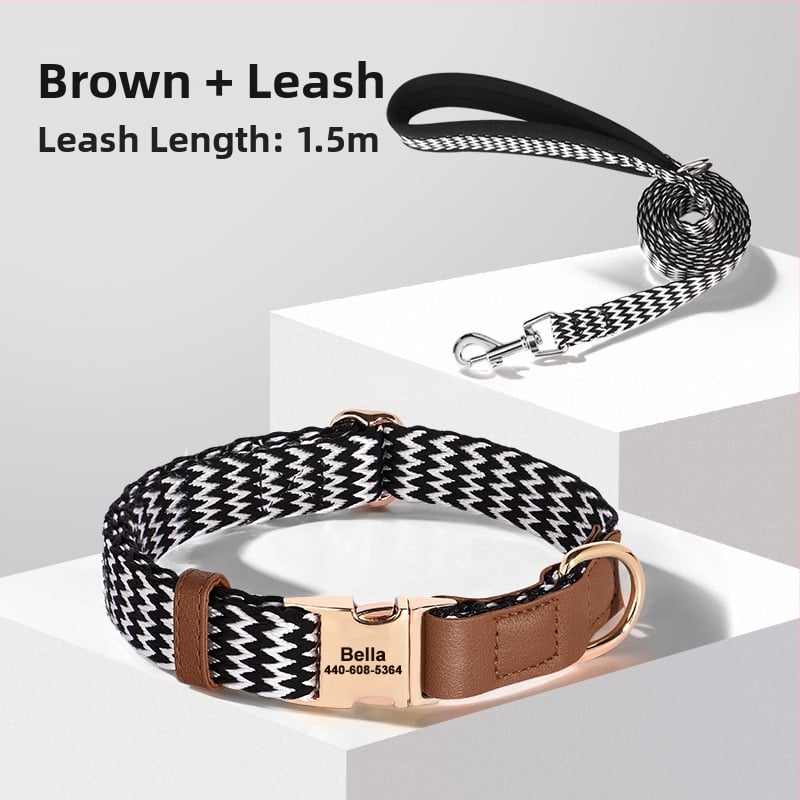 Κολάρο σκύλου με χαραγμένη ετικέτα κατά της απώλειας, Υλικό Mohair, Μάρκα Feiyu, κατάλληλο για όλους τους σκύλους, Κωδικός 759849768829