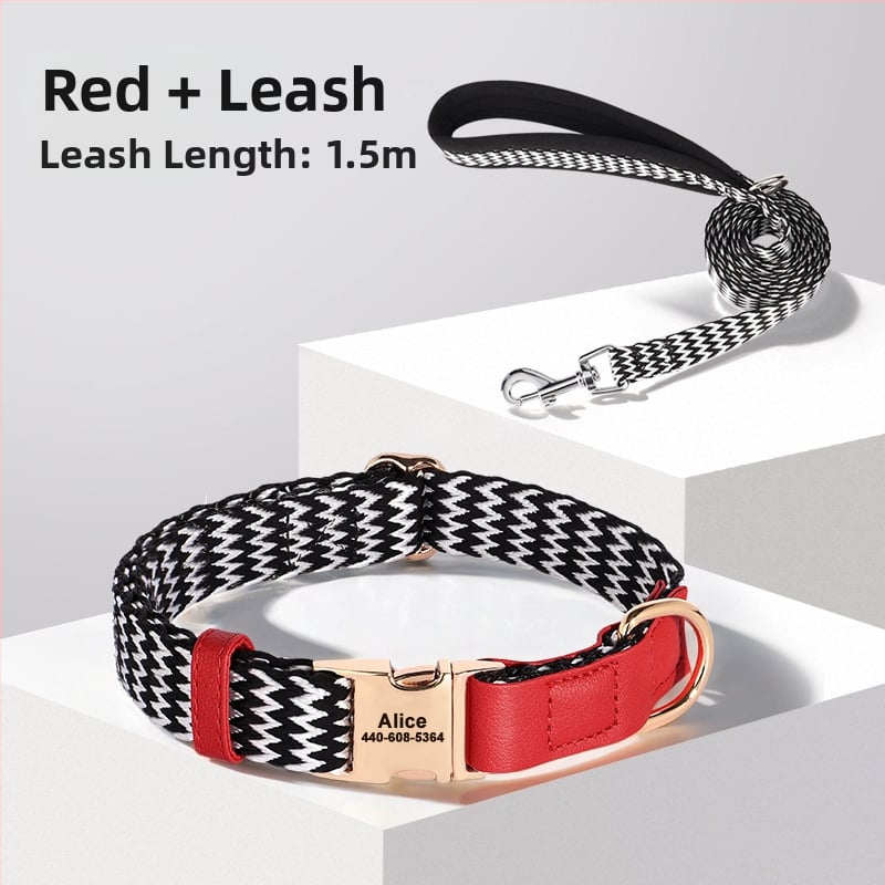 Κολάρο σκύλου με χαραγμένη ετικέτα κατά της απώλειας, Υλικό Mohair, Μάρκα Feiyu, κατάλληλο για όλους τους σκύλους, Κωδικός 759849768829