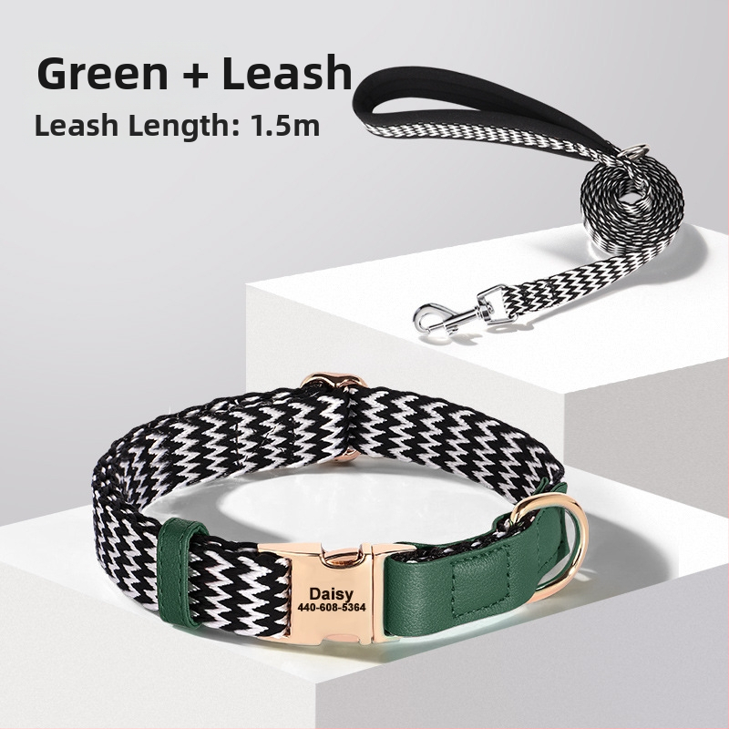 Κολάρο σκύλου με χαραγμένη ετικέτα κατά της απώλειας, Υλικό Mohair, Μάρκα Feiyu, κατάλληλο για όλους τους σκύλους, Κωδικός 759849768829