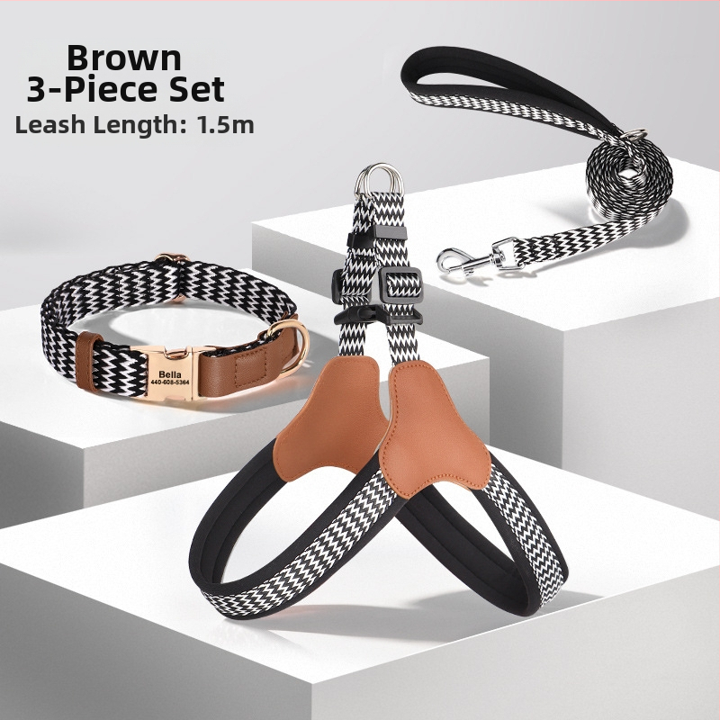 Κολάρο σκύλου με χαραγμένη ετικέτα κατά της απώλειας, Υλικό Mohair, Μάρκα Feiyu, κατάλληλο για όλους τους σκύλους, Κωδικός 759849768829