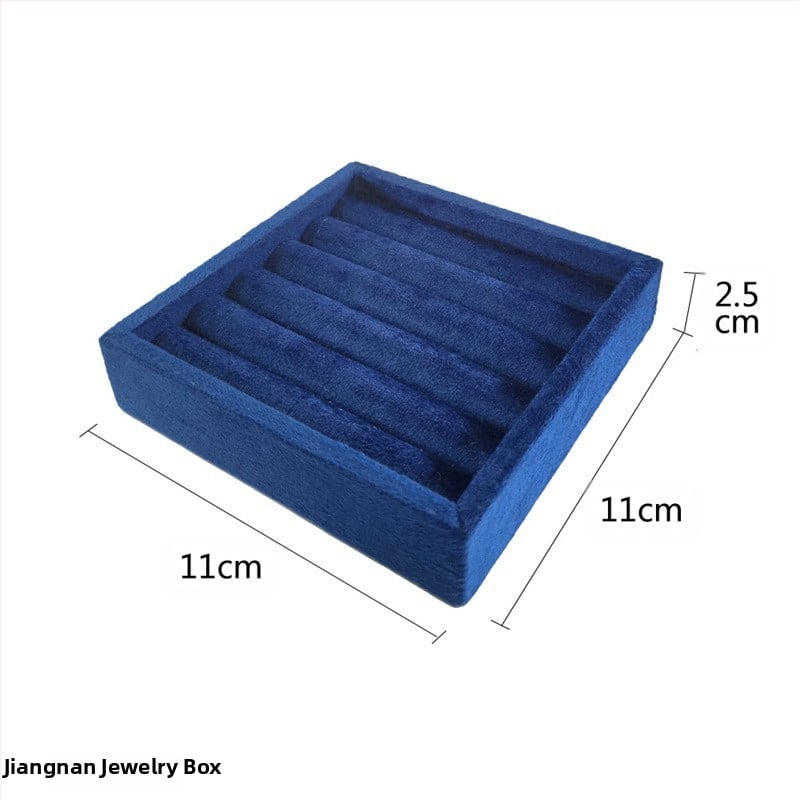 Hordozható gyűrűk kiállító tálca csipkés velúr borítással, művészi stílus, fiókos ékszer rendező — 2025 tavasz