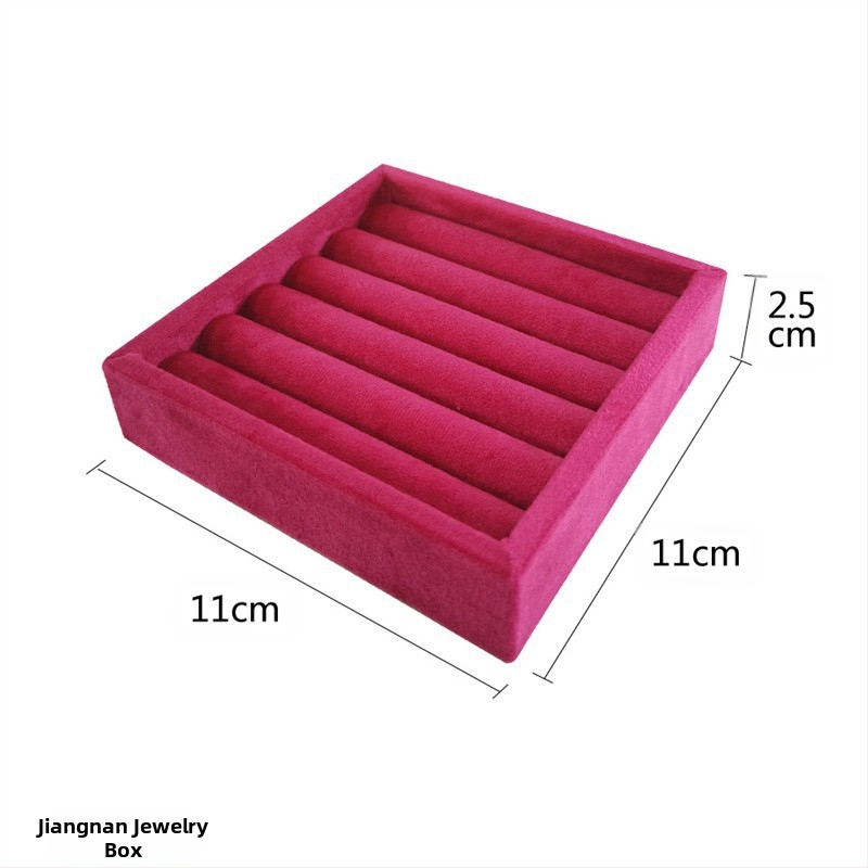 Hordozható gyűrűk kiállító tálca csipkés velúr borítással, művészi stílus, fiókos ékszer rendező — 2025 tavasz