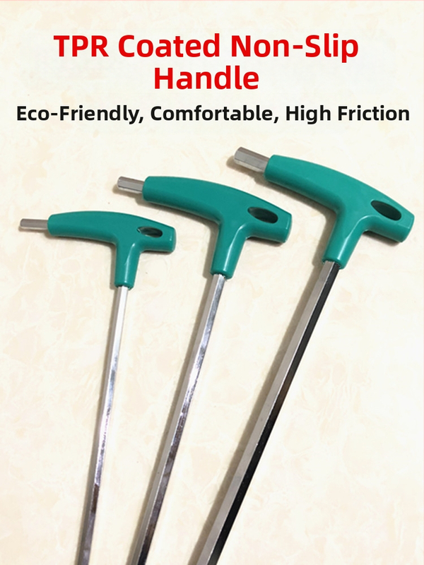 Т-образен вътрешен шестограмен ключ с удължителна дръжка, от високовъглеродна стомана