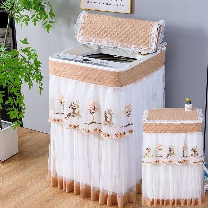 Покривка за пералня с дантела – прахозащитна, дебел плат (Марка: Други; Номер на продукта: 894890748711; Внос: Не)