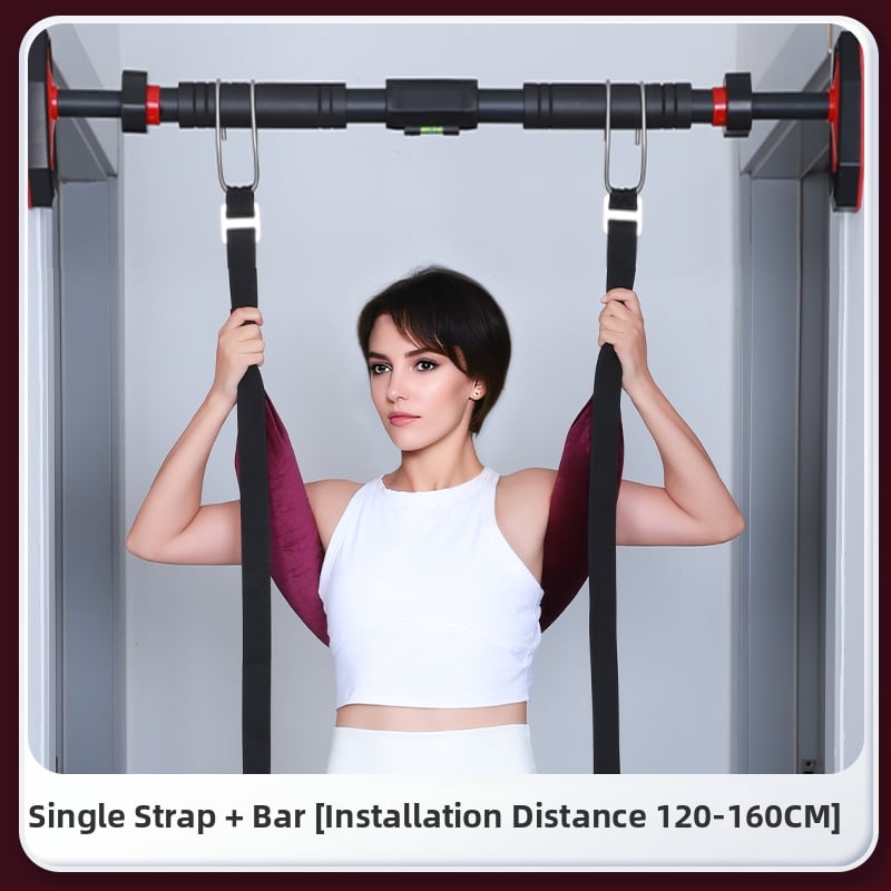 Ζώνη τραύσης οσφυϊκής μοίρας με ιμάντα για τον λαιμό για οικιακή διάταση της σπονδυλικής στήλης – μονή ράβδος, υποστήριξη δίσκου