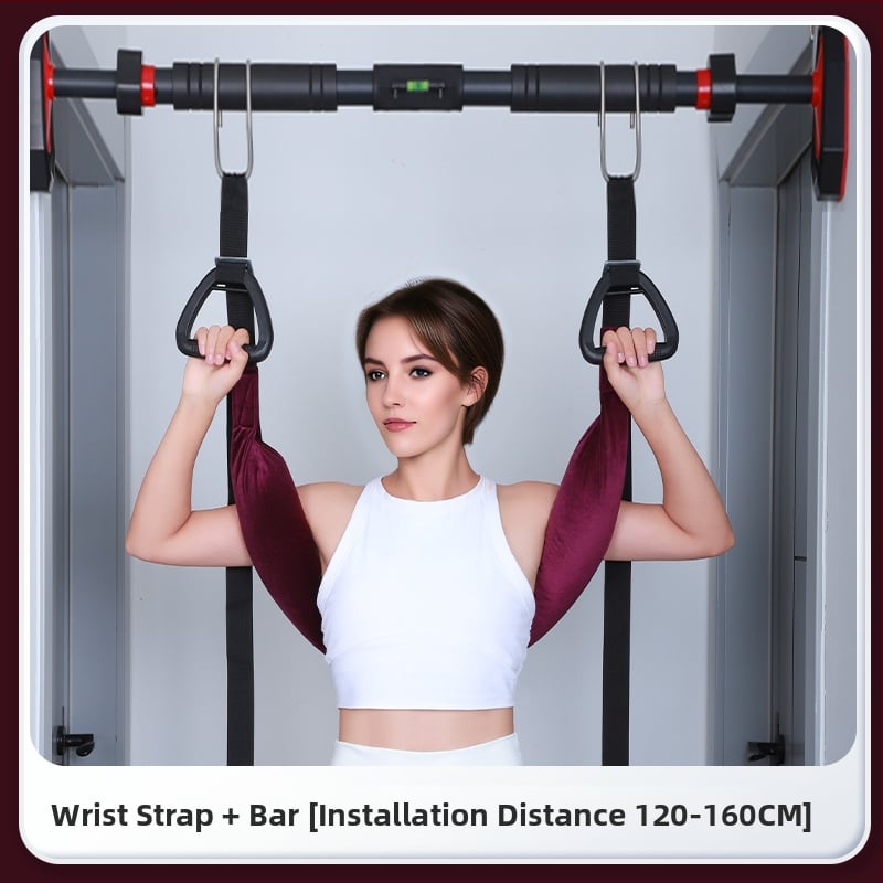 Ζώνη τραύσης οσφυϊκής μοίρας με ιμάντα για τον λαιμό για οικιακή διάταση της σπονδυλικής στήλης – μονή ράβδος, υποστήριξη δίσκου