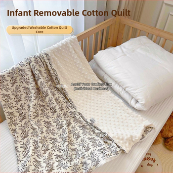 Csecsemő csomagoló takaró – 100% pamut anyag, pamut töltőanyag, újszülött számára, tavasz–ősz