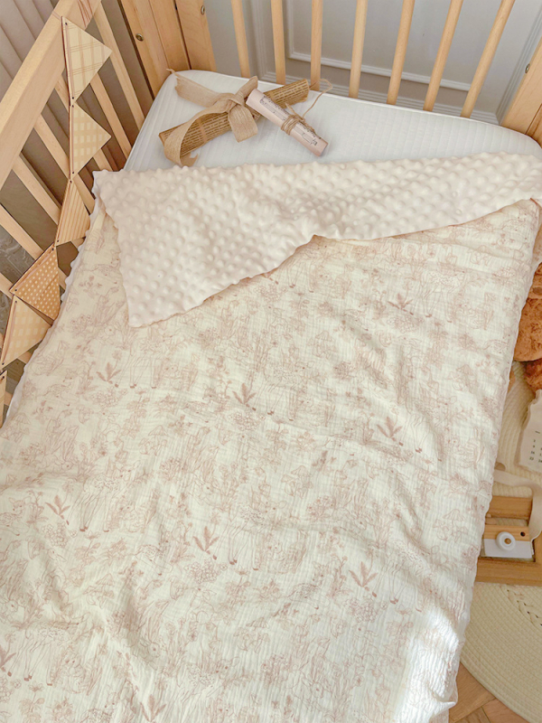 Csecsemő csomagoló takaró – 100% pamut anyag, pamut töltőanyag, újszülött számára, tavasz–ősz