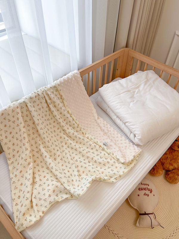 Csecsemő csomagoló takaró – 100% pamut anyag, pamut töltőanyag, újszülött számára, tavasz–ősz