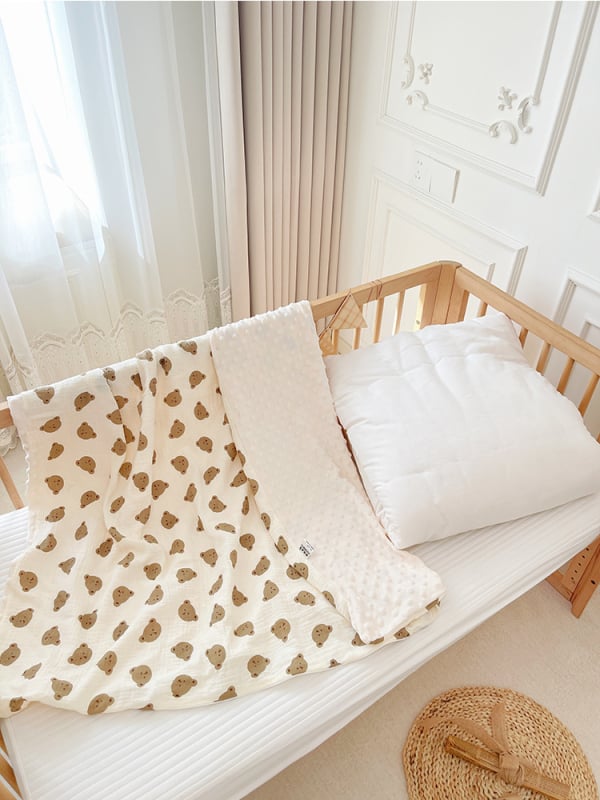 Csecsemő csomagoló takaró – 100% pamut anyag, pamut töltőanyag, újszülött számára, tavasz–ősz