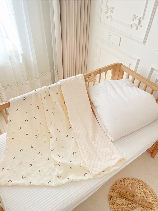 Csecsemő csomagoló takaró – 100% pamut anyag, pamut töltőanyag, újszülött számára, tavasz–ősz