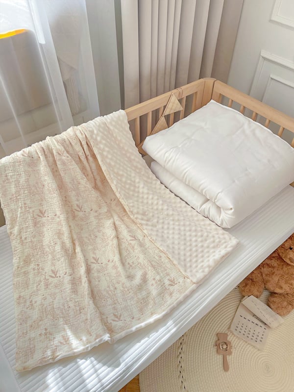 Csecsemő csomagoló takaró – 100% pamut anyag, pamut töltőanyag, újszülött számára, tavasz–ősz