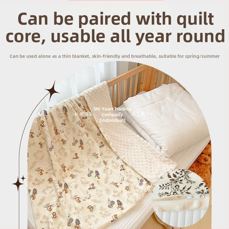 Csecsemő csomagoló takaró – 100% pamut anyag, pamut töltőanyag, újszülött számára, tavasz–ősz