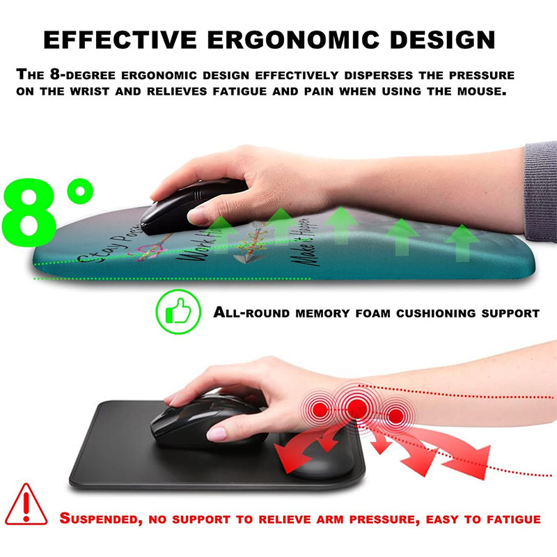 Ergonomski gel naslon za zglob miša, mala podloga, japanski minimalistički dizajn, model F97, OEM proizvodnja