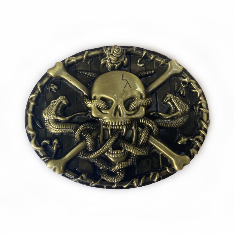 Kuka FP-03804-2, cink legura, glatka kopča, zapadni kaubojski stil, staromodna tin premaz