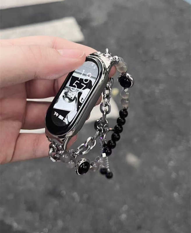 Μεταλλικός ιμάντας Pandora για Mi Band 9, Mi Band 8 Pro, Huawei 9/8, Redmi 4 — μοντέρνος, προσαρμοσμένη συμβατότητα διεπαφής