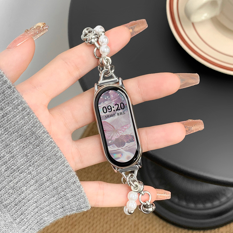 Μεταλλικός ιμάντας Pandora για Mi Band 9, Mi Band 8 Pro, Huawei 9/8, Redmi 4 — μοντέρνος, προσαρμοσμένη συμβατότητα διεπαφής