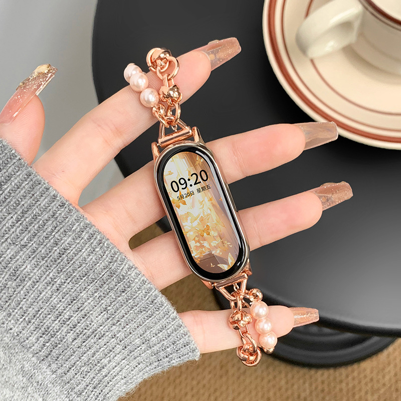 Μεταλλικός ιμάντας Pandora για Mi Band 9, Mi Band 8 Pro, Huawei 9/8, Redmi 4 — μοντέρνος, προσαρμοσμένη συμβατότητα διεπαφής