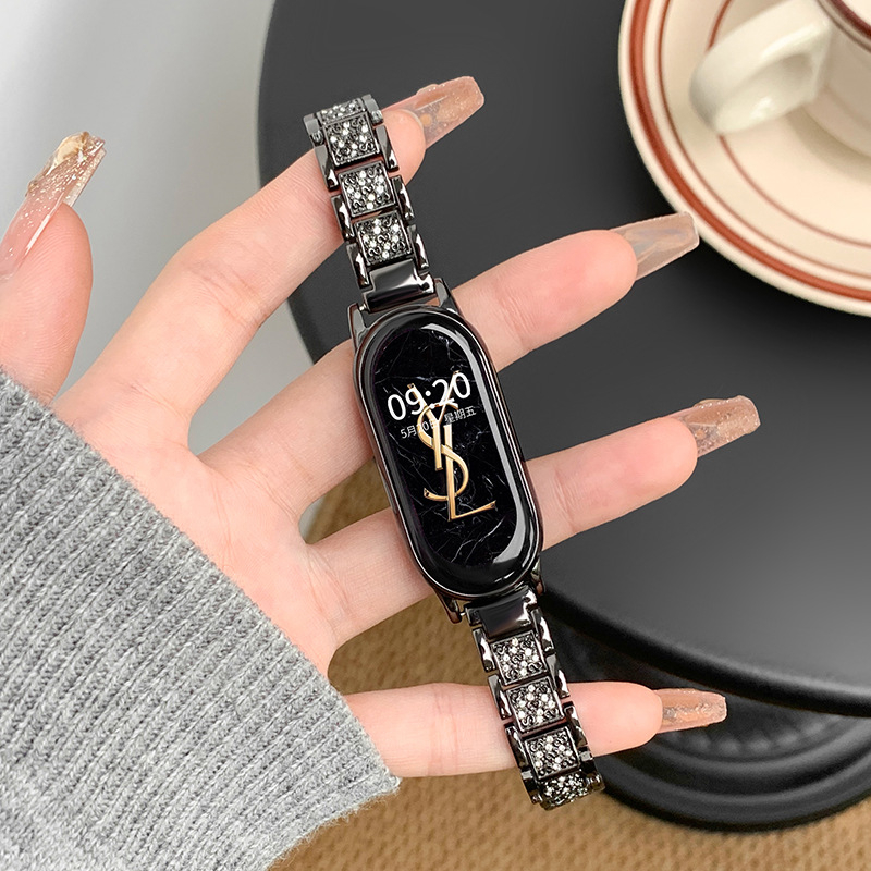 Μεταλλικός ιμάντας Pandora για Mi Band 9, Mi Band 8 Pro, Huawei 9/8, Redmi 4 — μοντέρνος, προσαρμοσμένη συμβατότητα διεπαφής