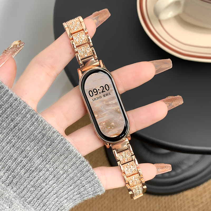 Μεταλλικός ιμάντας Pandora για Mi Band 9, Mi Band 8 Pro, Huawei 9/8, Redmi 4 — μοντέρνος, προσαρμοσμένη συμβατότητα διεπαφής