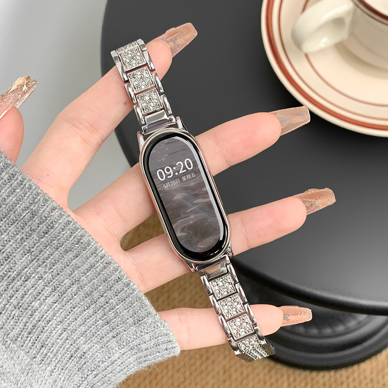 Μεταλλικός ιμάντας Pandora για Mi Band 9, Mi Band 8 Pro, Huawei 9/8, Redmi 4 — μοντέρνος, προσαρμοσμένη συμβατότητα διεπαφής