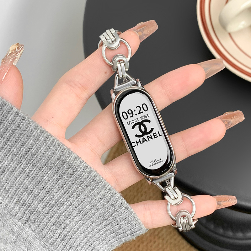 Μεταλλικός ιμάντας Pandora για Mi Band 9, Mi Band 8 Pro, Huawei 9/8, Redmi 4 — μοντέρνος, προσαρμοσμένη συμβατότητα διεπαφής